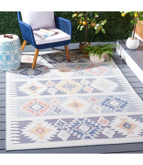 Safavieh Sarasota Light Blue / Grey SAR114 5 ft. 3 in. X 7 ft. 7 in. Rectangle Rug