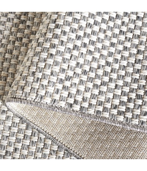 Safavieh Sisal All-Weather Grey / Ivory SAW460 5 ft. 0 in. X 7 ft. 6 in. Rectangle Rug
