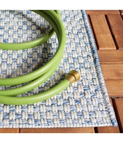 Safavieh Sisal All-Weather Blue / Ivory SAW460 4 ft. X 6 ft. Rectangle Rug