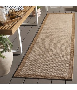 Safavieh Sisal All-Weather Natural / Brown SAW644 6 ft. 7 in. X 6 ft. 7 in. Round Rug