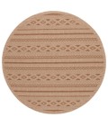 Safavieh Sisal All-Weather Natural / Brown SAW646 6 ft. 7 in. X 6 ft. 7 in. Round Rug