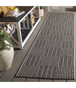 Safavieh Sisal All-Weather Black / Grey SAW648 6 ft. 7 in. X 6 ft. 7 in. Round Rug