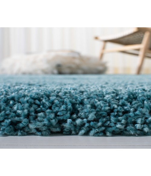 Safavieh Milan Shag Aqua Blue SG180 2 ft. X 12 ft. Runner Rug