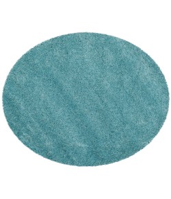 Safavieh Milan Shag Aqua Blue SG180 5 ft. 1 in. X 5 ft. 1 in. Round Rug