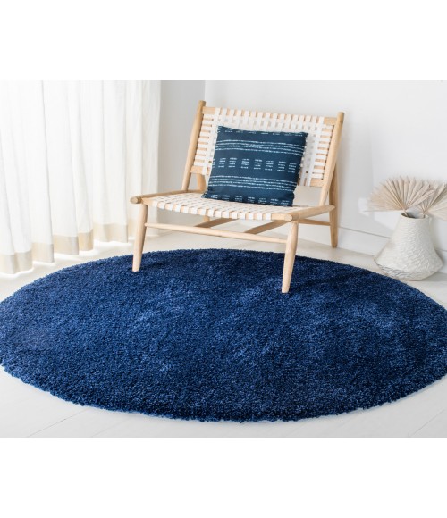 Safavieh Milan Shag Navy SG180 9 ft. X 9 ft. Round Rug