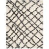 Safavieh Belize Shag SGB484 Ivory / Charcoal 2'-3" X 11' Runner Area Rug