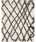 Safavieh Belize Shag SGB484 Ivory / Charcoal 2'-3" X 5' Accent Area Rug
