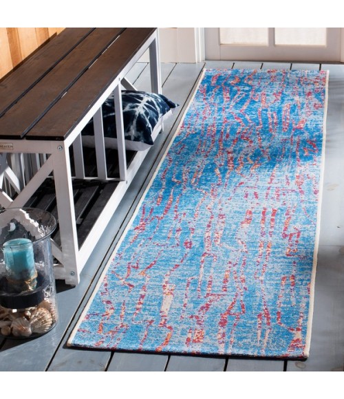 Safavieh Summer Blue / Red Rug SMR408 4 ft. X 6 ft. Rectangle - Rugs Town Safavieh Summer Blue / Red SMR408 4 ft. X 6 ft. Rectangle Rug