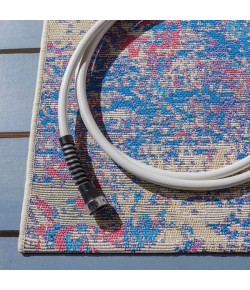 Safavieh Summer Blue / Red SMR409 5 ft. 3 in. X 7 ft. 6 in. Rectangle Rug