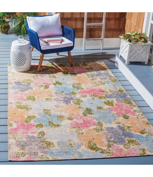 Safavieh Summer Blue / Pink Rug SMR410 8 ft. 0 in. X 10 ft. 5 in. Rectangle - Rugs Town Safavieh Summer Blue / Pink SMR410 8 ft. 0 in. X 10 ft. 5 in. Rectangle Rug