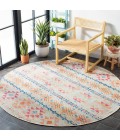 Safavieh Summer Ivory / Red SMR420 6 ft. 7 in. X 6 ft. 7 in. Round Rug