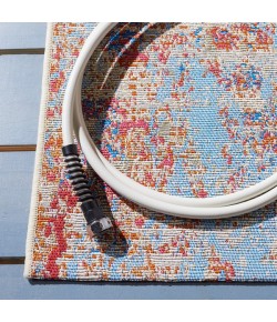 Safavieh Summer Ivory / Light Blue SMR451 6 ft. 7 in. X 6 ft. 7 in. Square Rug