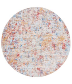 Safavieh Summer Ivory / Light Blue SMR451 6 ft. 7 in. X 6 ft. 7 in. Round Rug