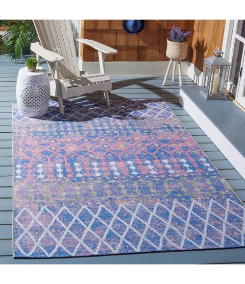 Safavieh Summer Blue / Light Blue SMR452 6 ft. 7 in. X 6 ft. 7 in. Square Rug