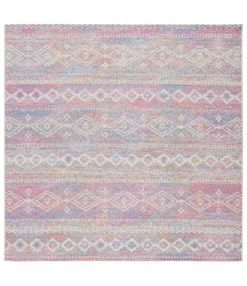 Safavieh Summer Ivory / Pink Rug SMR498 6 ft. 7 in. X 6 ft. 7 in. Square - Rugs Town Safavieh Summer Ivory / Pink SMR498 6 ft. 7 in. X 6 ft. 7 in. Square Rug