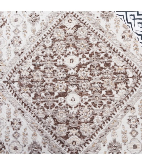 Safavieh Sunrise Grey / Beige Black SUN620 2 ft. X 8 ft. Runner Rug