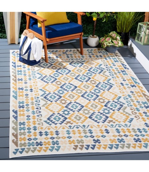 Safavieh Sunrise Ivory / Blue Gold SUN622 8 ft. X 10 ft. Rectangle Rug