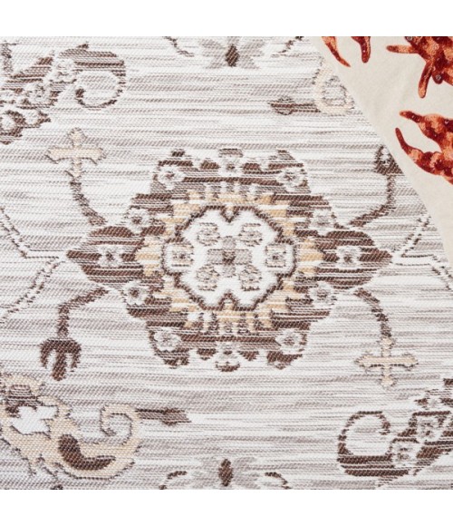 Safavieh Sunrise Grey / Beige Black SUN624 6 ft. 7 in. X 6 ft. 7 in. Square Rug