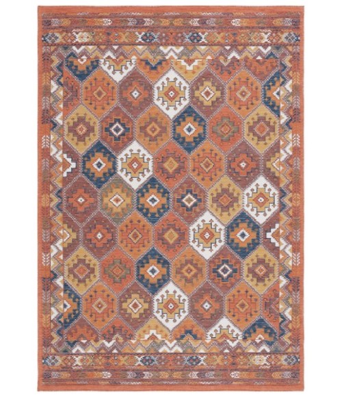 Safavieh Sunrise Gold / Rust Blue SUN630 4 ft. X 5 ft. 7 in. Rectangle Rug