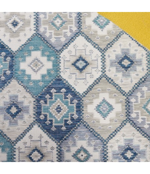 Safavieh Sunrise Grey / Blue Ivory SUN630 4 ft. X 5 ft. 7 in. Rectangle Rug