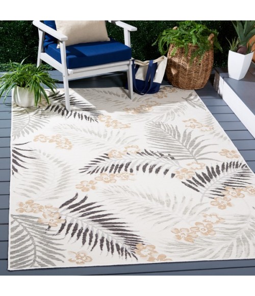 Safavieh Sunrise Ivory / Grey Black SUN675 5 ft. 3 in. X 7 ft. 7 in. Rectangle Rug