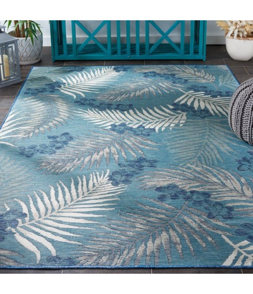 Safavieh Sunrise Grey / Blue Ivory SUN675 6 ft. 7 in. X 6 ft. 7 in. Square Rug