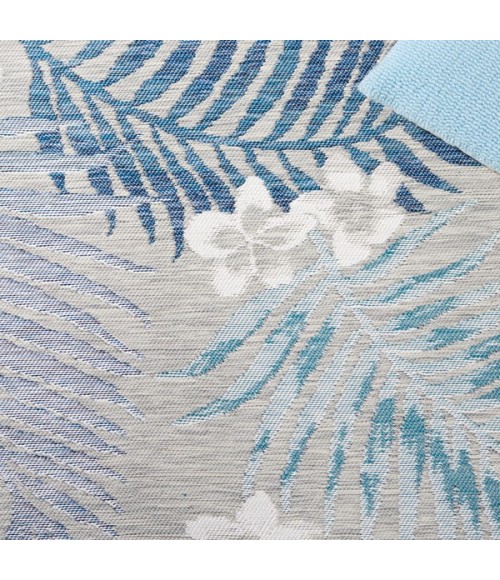 Safavieh Sunrise Grey / Blue Ivory SUN675 6 ft. 7 in. X 6 ft. 7 in. Square Rug