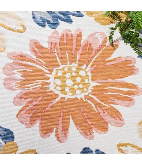 Safavieh Sunrise Ivory / Rust Gold SUN689 6 ft. 7 in. X 6 ft. 7 in. Square Rug