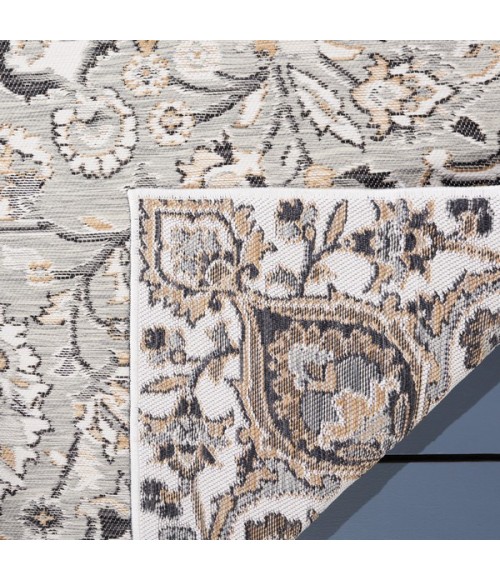 Safavieh Sunrise Grey / Beige Black Rug SUN696 5 ft. 3 in. X 7 ft. 7 in. Rectangle - Rugs Town Safavieh Sunrise Grey / Beige Black SUN696 5 ft. 3 in. X 7 ft. 7 in. Rectangle Rug