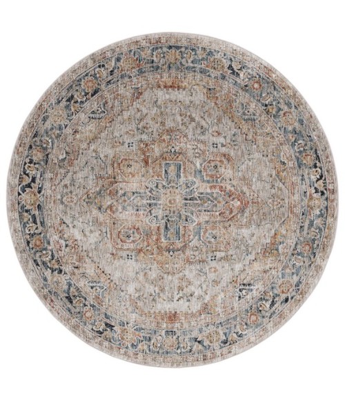 Safavieh Silverado Ivory / Blue SVD110 6 ft. 4 in. X 6 ft. 4 in. Round Rug