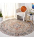 Safavieh Silverado Ivory / Blue SVD110 6 ft. 4 in. X 6 ft. 4 in. Round Rug