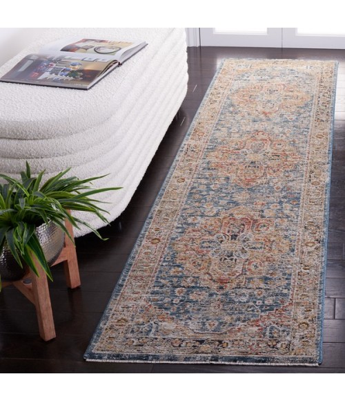 Safavieh Silverado Blue / Rust SVD110 2 ft. X 8 ft. Runner Rug