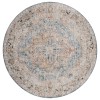 Safavieh Silverado Blue / Rust SVD110 6 ft. 4 in. X 6 ft. 4 in. Round Rug