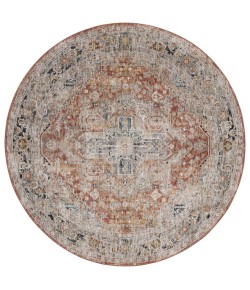 Safavieh Silverado Rust / Blue SVD110 6 ft. 4 in. X 6 ft. 4 in. Round Rug