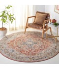 Safavieh Silverado Rust / Blue SVD110 6 ft. 4 in. X 6 ft. 4 in. Round Rug
