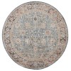 Safavieh Silverado Blue / Rust SVD112 6 ft. 4 in. X 6 ft. 4 in. Round Rug