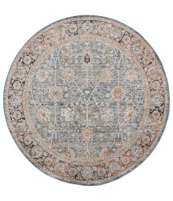 Safavieh Silverado Blue / Rust SVD112 6 ft. 4 in. X 6 ft. 4 in. Round Rug