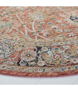 Safavieh Silverado Rust / Blue SVD112 6 ft. 4 in. X 6 ft. 4 in. Round Rug