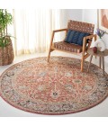 Safavieh Silverado Rust / Blue SVD112 6 ft. 4 in. X 6 ft. 4 in. Round Rug