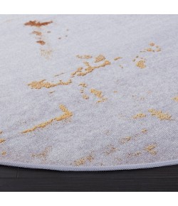 Safavieh Tacoma Grey / Rust TAC802 6 ft. X 6 ft. Round Rug
