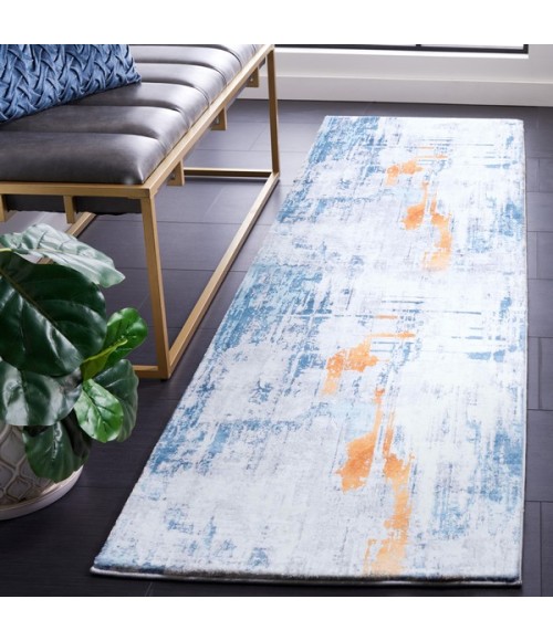 Safavieh Tacoma Grey / Blue Rug TAC812 2 ft. 6 in. X 8 ft. Runner - Rugs Town Safavieh Tacoma Grey / Blue TAC812 2 ft. 6 in. X 8 ft. Runner Rug