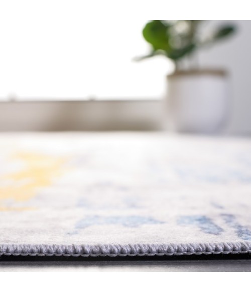 Safavieh Tacoma Grey / Blue TAC812 6 ft. X 6 ft. Round Rug
