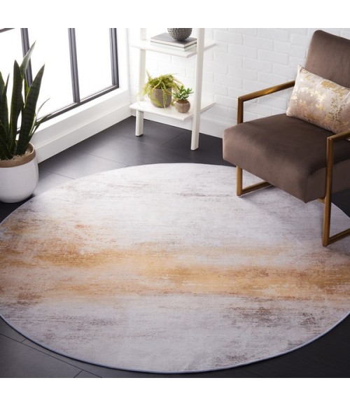 Safavieh Tacoma Grey / Rust Rug TAC813 6 ft. X 6 ft. Round - Rugs Town Safavieh Tacoma Grey / Rust TAC813 6 ft. X 6 ft. Round Rug