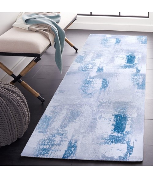 Safavieh Tacoma Grey / Blue TAC814 2 ft. 6 in. X 8 ft. Runner Rug