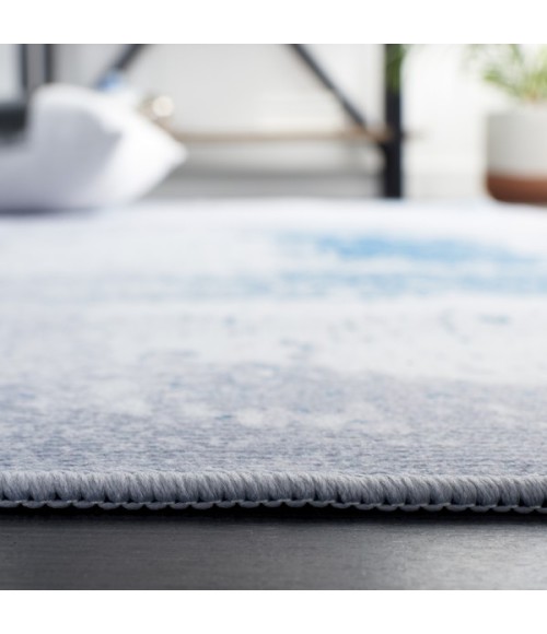 Safavieh Tacoma Grey / Blue TAC814 6 ft. X 6 ft. Round Rug
