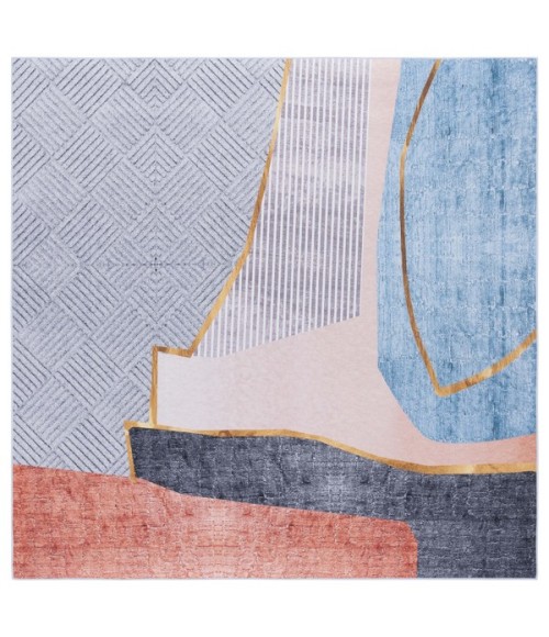 Safavieh Tacoma Beige / Blue Rug TAC834 6 ft. X 6 ft. Square - Rugs Town Safavieh Tacoma Beige / Blue TAC834 6 ft. X 6 ft. Square Rug