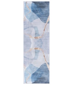 Safavieh Tacoma Blue / Gold TAC836 2 ft. 6 in. X 8 ft. Runner Rug