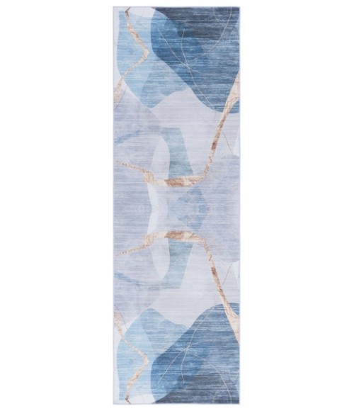 Safavieh Tacoma Blue / Gold Rug TAC836 2 ft. 6 in. X 8 ft. Runner - Rugs Town Safavieh Tacoma Blue / Gold TAC836 2 ft. 6 in. X 8 ft. Runner Rug