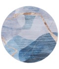 Safavieh Tacoma Blue / Gold Rug TAC836 6 ft. X 6 ft. Round - Rugs Town Safavieh Tacoma Blue / Gold TAC836 6 ft. X 6 ft. Round Rug