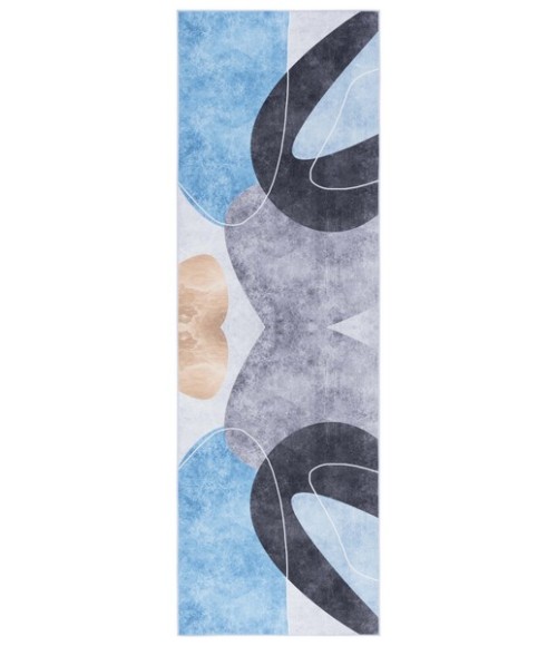 Safavieh Tacoma Dark Grey / Turquoise Rug TAC837 2 ft. 6 in. X 8 ft. Runner - Rugs Town Safavieh Tacoma Dark Grey / Turquoise TAC837 2 ft. 6 in. X 8 ft. Runner Rug
